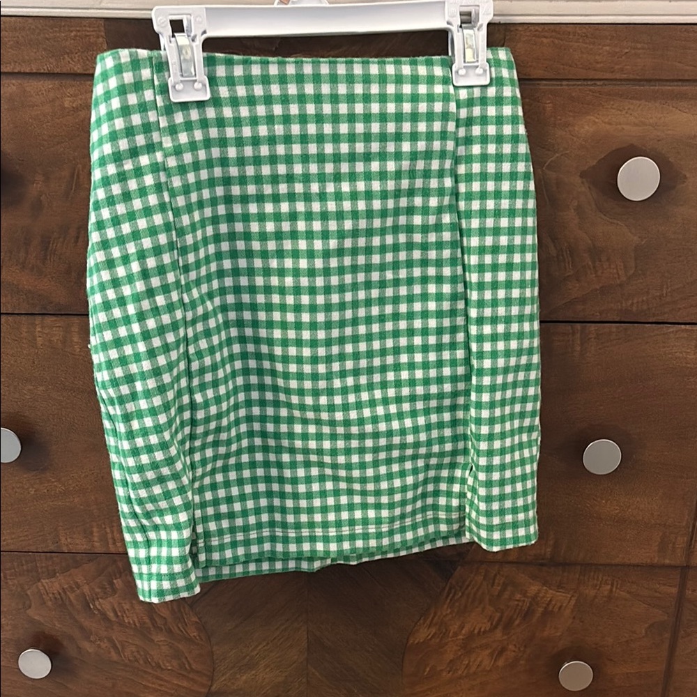 Green Checkered Skirt